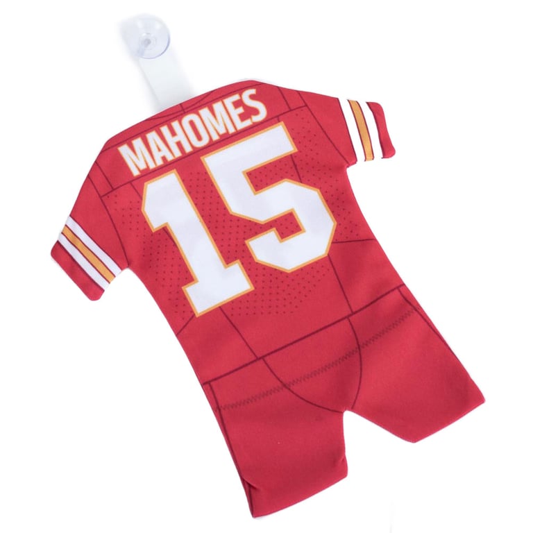 Patrick Mahomes Car Mini Kit - Double Sided Cloth Hang Up with 15 Decal