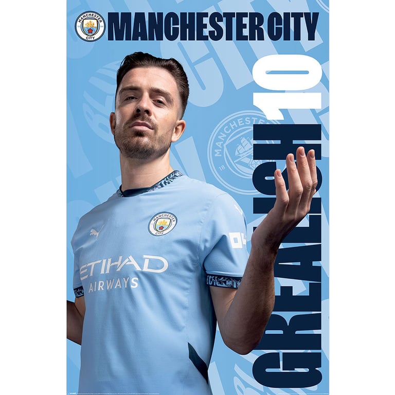 Manchester City FC Grealish 86 High Resolution Gloss Poster