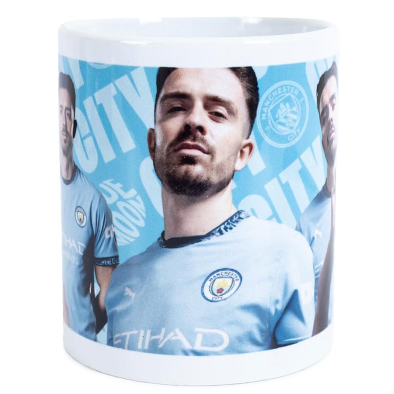 Manchester City FC Grealish Blue and White Ceramic Coffee Mug