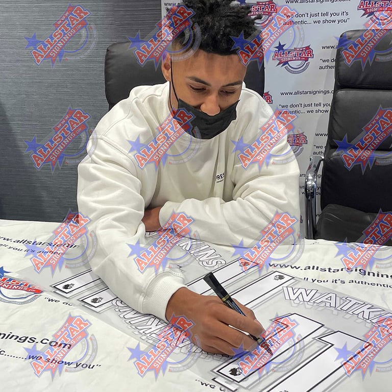 Aston Villa FC 2022-23 Signed Ollie Watkins Replica Shirt Framed with Certificate of Authenticity