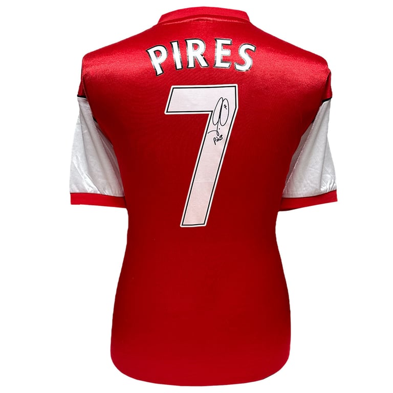 Robert Pires Signed 1982 Arsenal FC Replica Shirt - Hand Signed in London