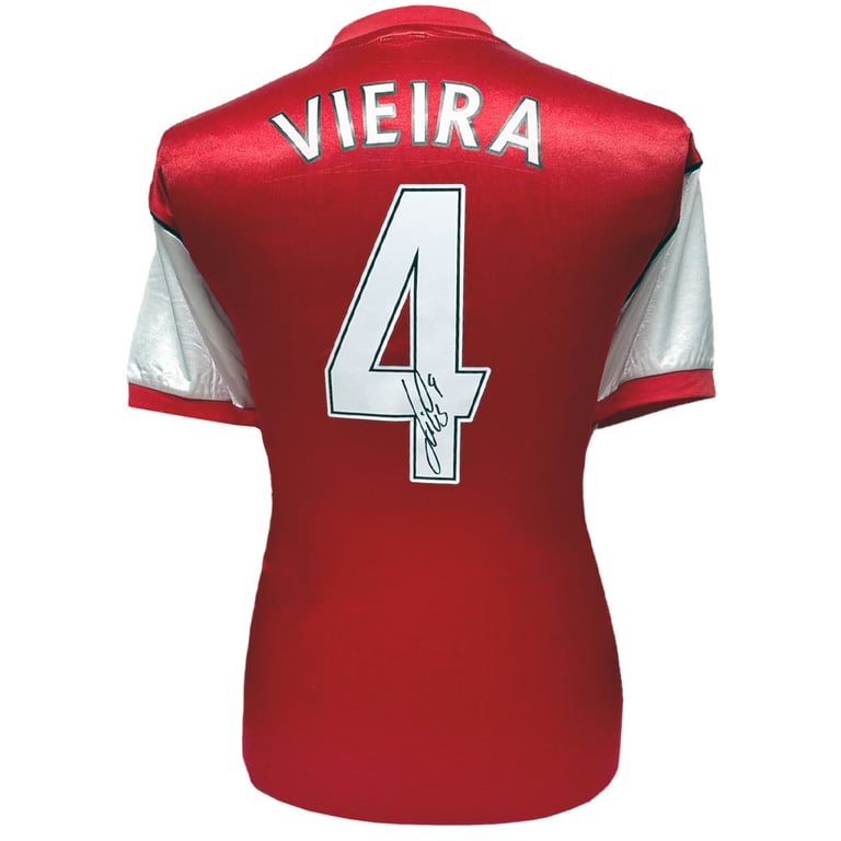 Arsenal FC Vieira Signed 2020-2021 Replica Shirt, Hand Signed by Patrick Vieira
