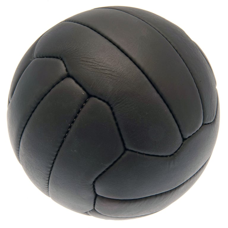 England FA Retro Heritage Football - 18 Panel Genuine Leather Ball with Gold Debossed Print and Stitched Feature