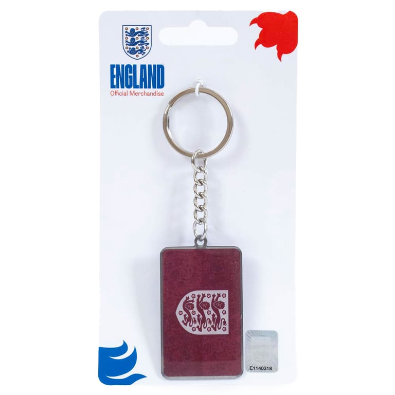 England FA Lionesses Metal Enamel Keyring - Official Team Keychain
