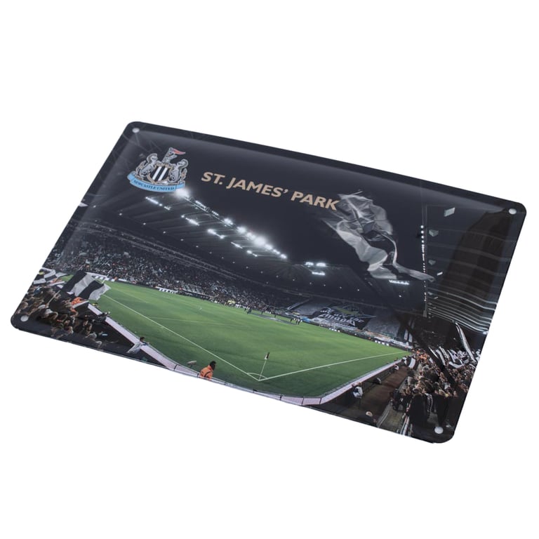 Newcastle United FC 2pk Stadium Sign - Deluxe Metal Photo Signs of Interior & Exterior St James Park