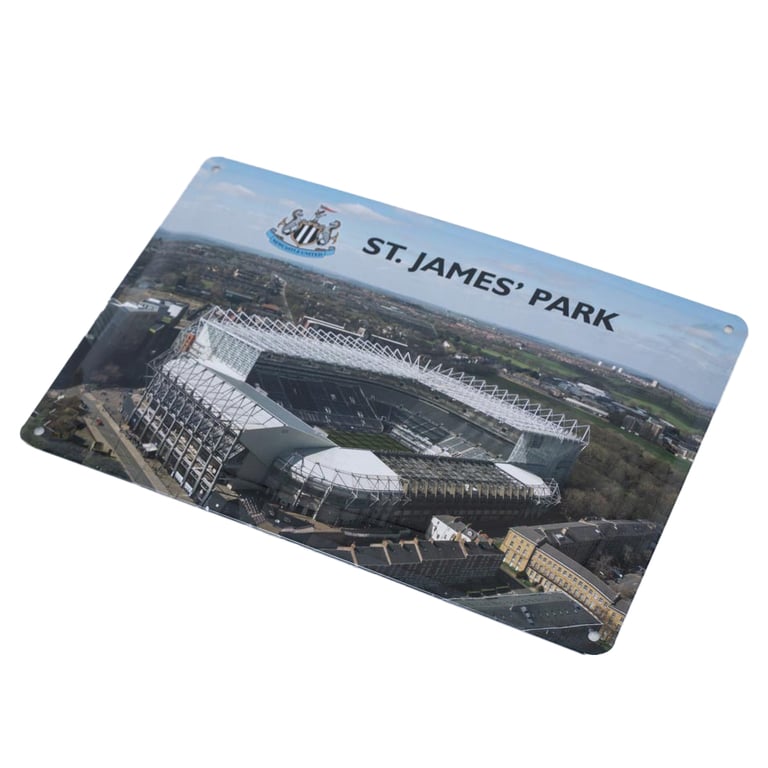 Newcastle United FC 2pk Stadium Sign - Deluxe Metal Photo Signs of Interior & Exterior St James Park