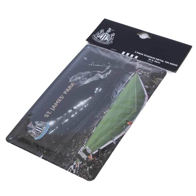 Newcastle United FC 2pk Stadium Sign - Deluxe Metal Photo Signs of Interior & Exterior St James Park
