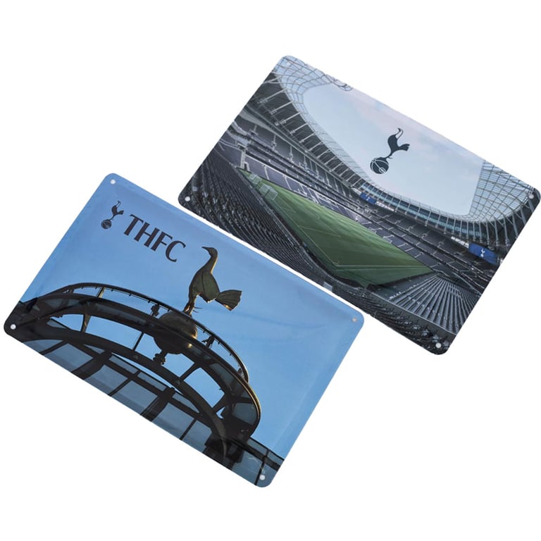 Tottenham Hotspur FC 2pk Deluxe Metal Stadium Signs - Home Decoration, Football Memorabilia