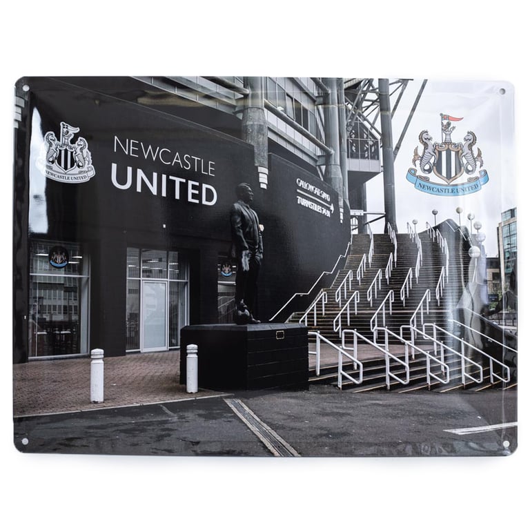 Newcastle United FC Sir Bobby Robson Metal Sign - Large St James Park Photo Display
