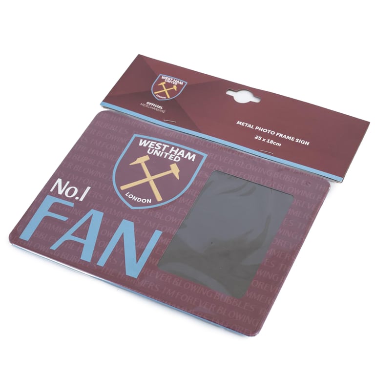 West Ham United FC No1 Fan Sign - Metal Photo Frame Home Decor