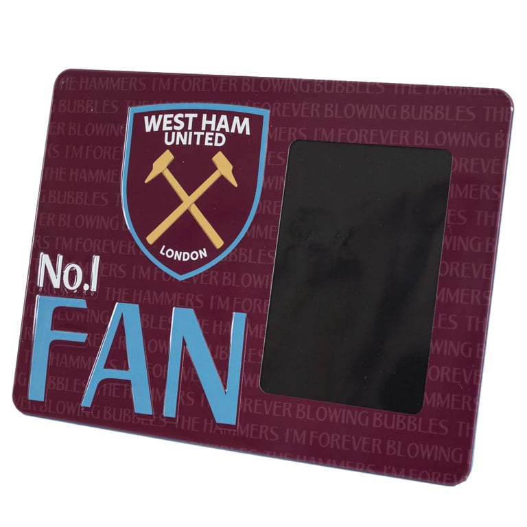 West Ham United FC No1 Fan Sign - Metal Photo Frame Home Decor