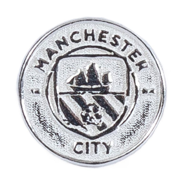 Manchester City FC Sterling Silver Crest Stud Earring
