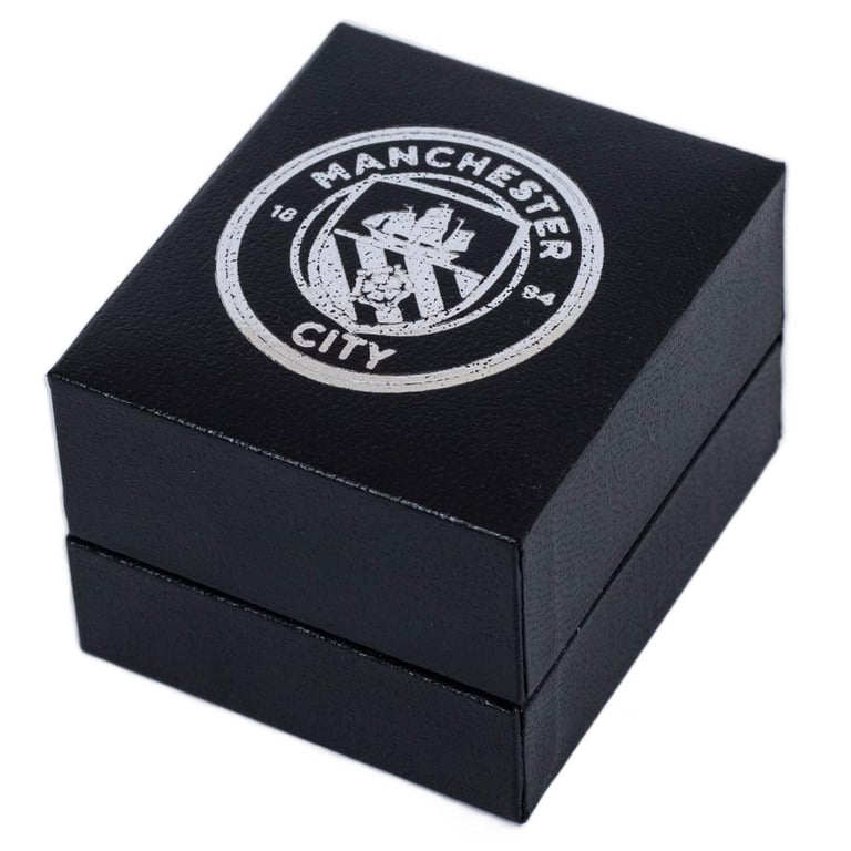 Manchester City FC Sterling Silver Crest Stud Earring