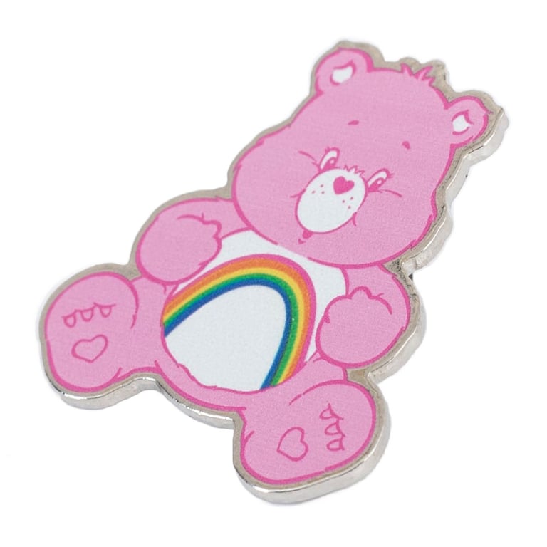 Care Bears Cheer Enamel Pin Badge - Rubber Push Fixing