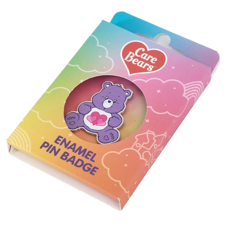 Care Bears Harmony Enamel Pin Badge - Purple Rubber Push Fixing