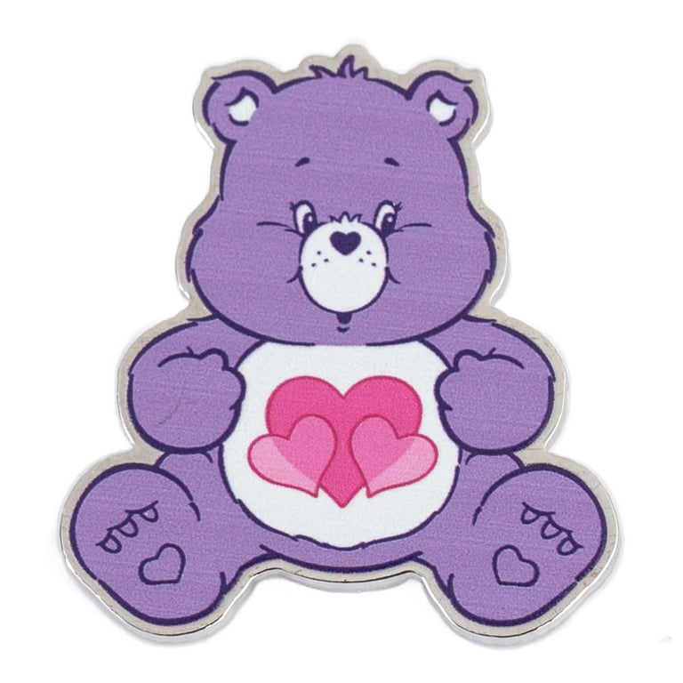 Care Bears Harmony Enamel Pin Badge - Purple Rubber Push Fixing