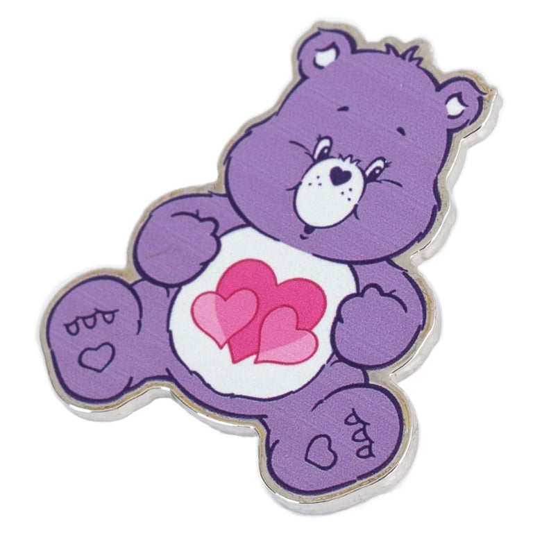 Care Bears Harmony Enamel Pin Badge - Purple Rubber Push Fixing