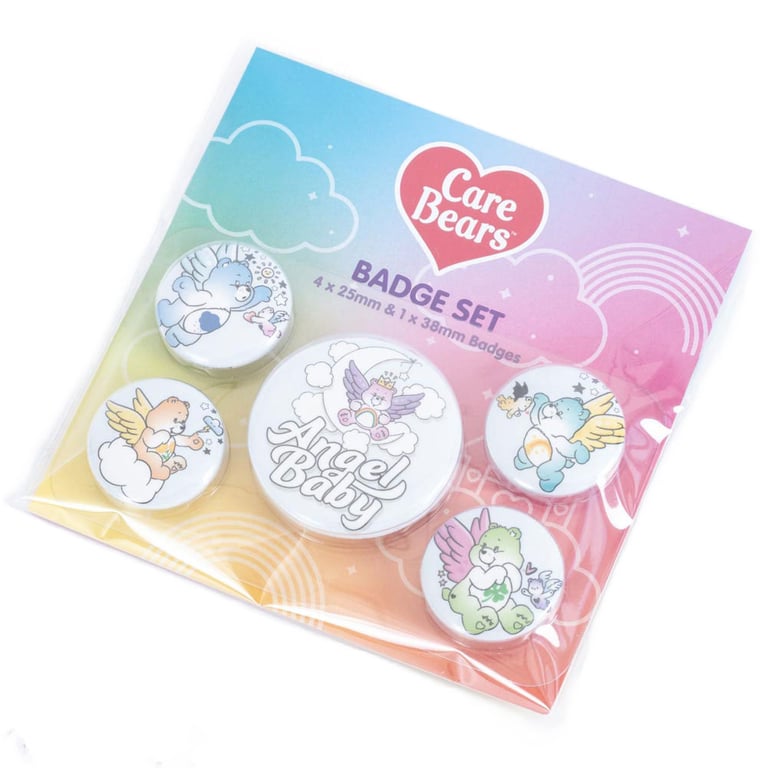 Care Bears Safety Pin Badge Set - Add a Cute Touch to School Bags and Clothing
