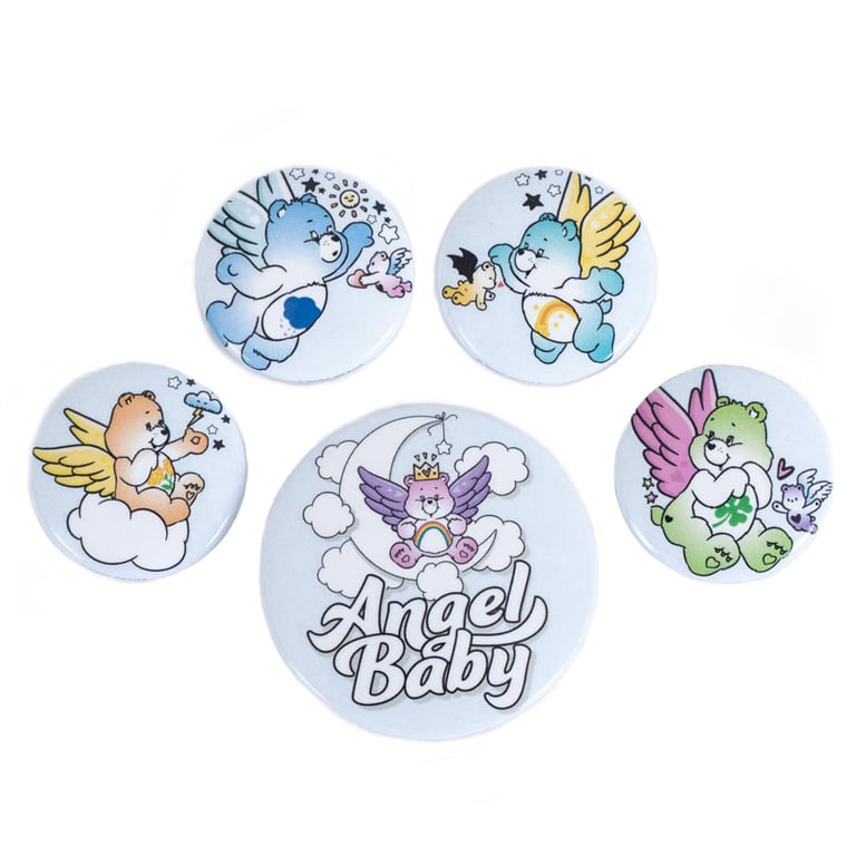 Care Bears Safety Pin Badge Set - Add a Cute Touch to School Bags and Clothing