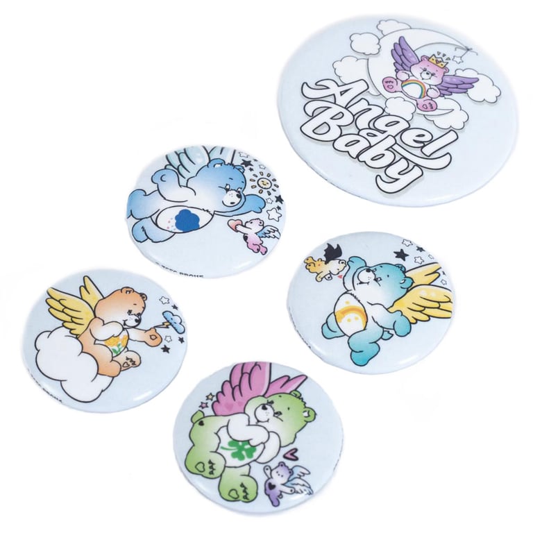 Care Bears Safety Pin Badge Set - Add a Cute Touch to School Bags and Clothing