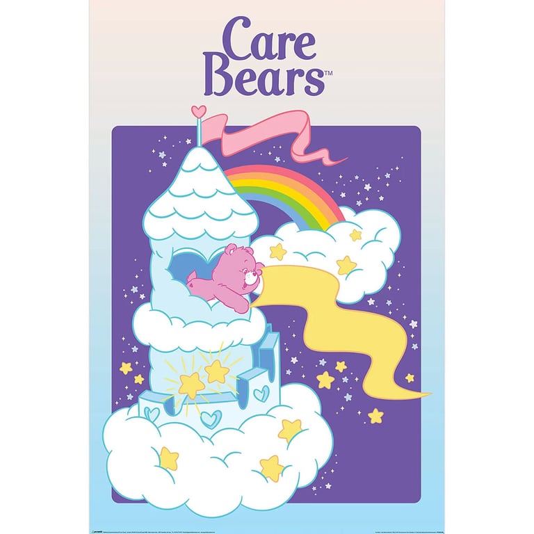 Care Bears Care-A-Lot Castle Poster - High Resolution Artwork on Gloss Paper, Perfect Home Decor Item