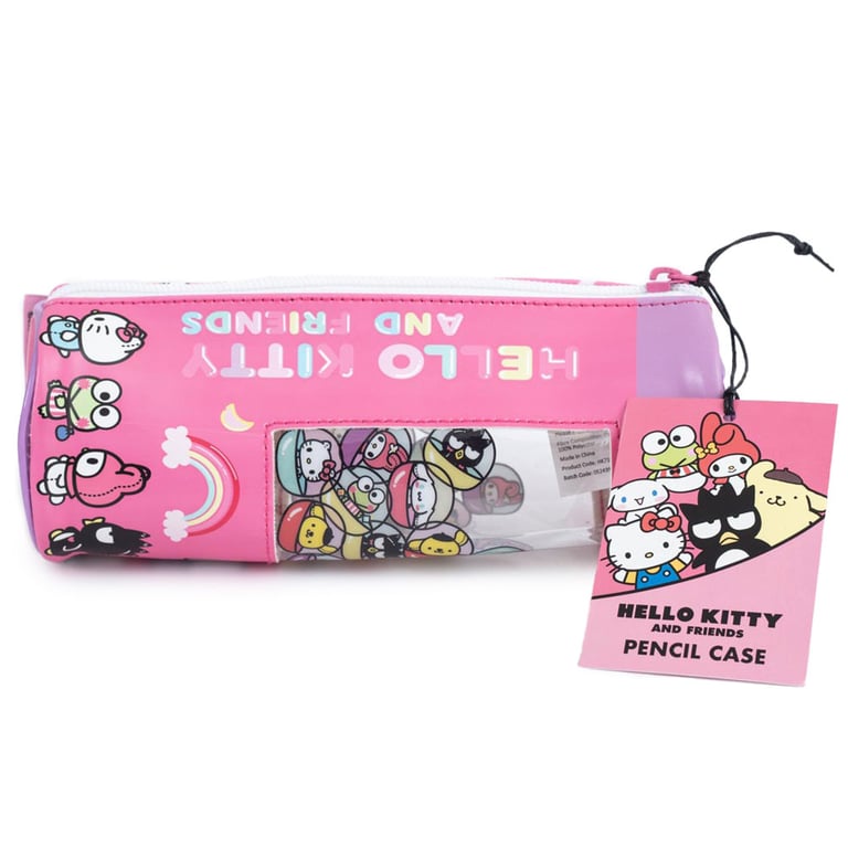 Hello Kitty Tubular Zipped Pastel Coloured Pencil Case - Stationery Storage Organizer