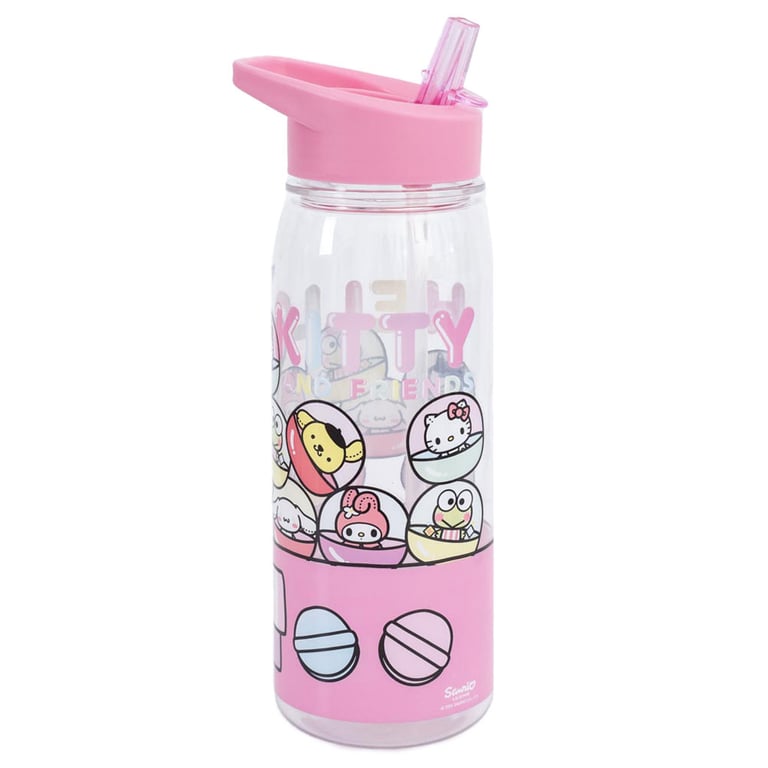 Hello Kitty Flip Top Insulated Drinks Bottle with Clear Spout and Screw Lid