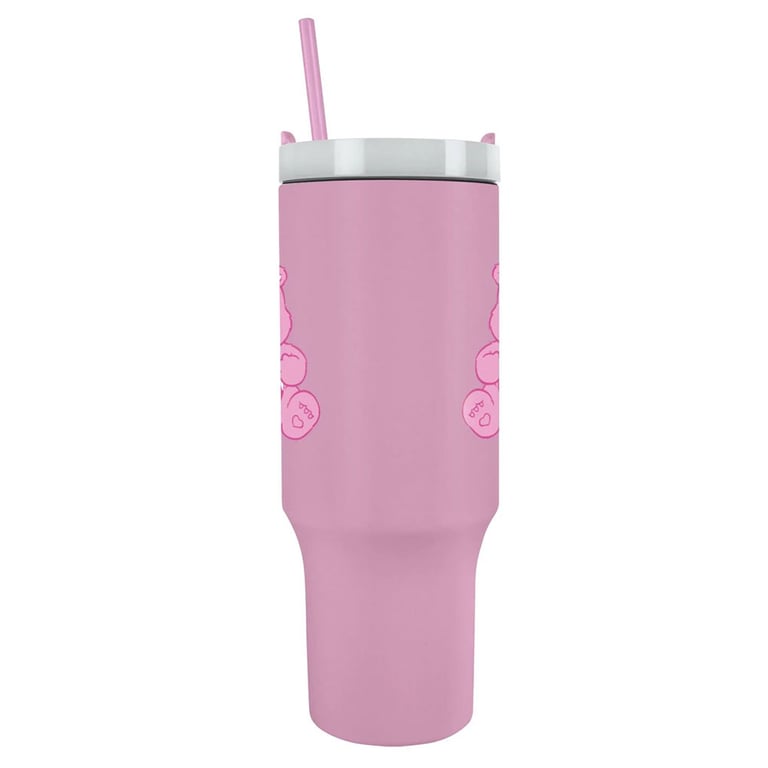 Care Bears 40oz Thermal Insulated Tumbler with Double-Walled Construction and Soft Grip Handle