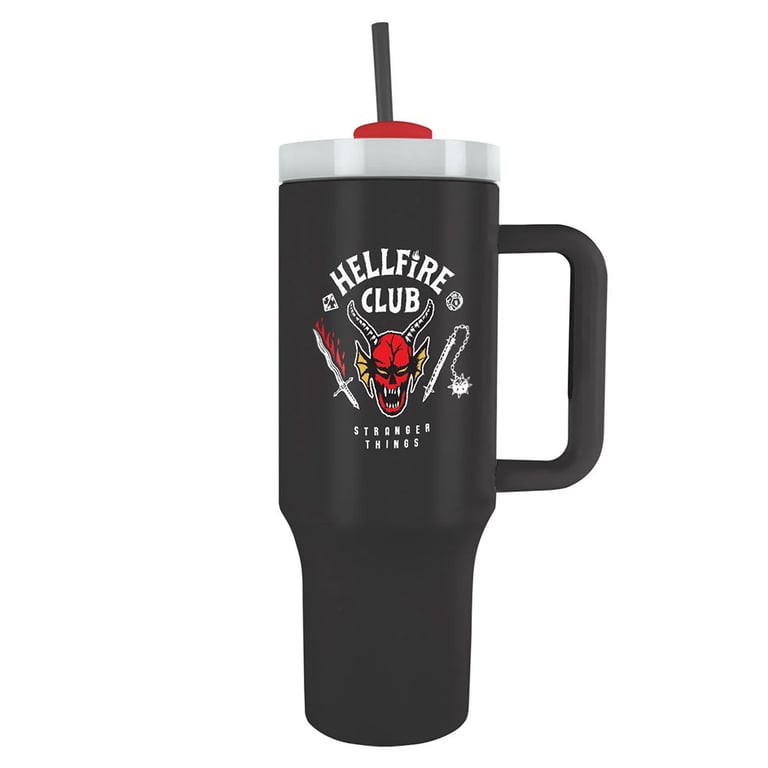 Stranger Things 40oz Hell Fire Club Crest Double-Walled Insulation Tumbler with Straw