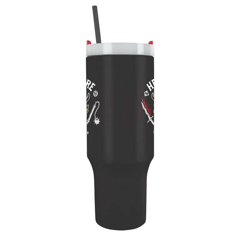 Stranger Things 40oz Hell Fire Club Crest Double-Walled Insulation Tumbler with Straw