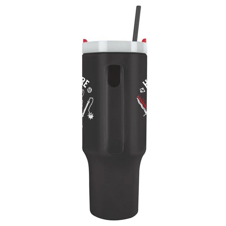 Stranger Things 40oz Hell Fire Club Crest Double-Walled Insulation Tumbler with Straw