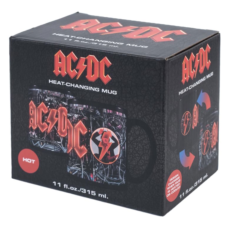 ACDC Heat Changing Ceramic Mug - Power Up Theme, Hand Wash Only