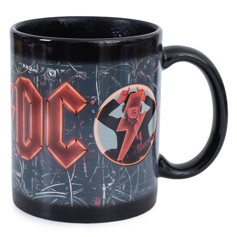 ACDC Heat Changing Ceramic Mug - Power Up Theme, Hand Wash Only