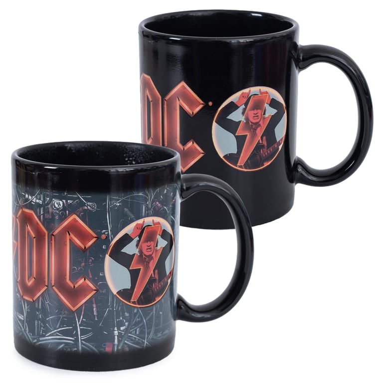 ACDC Heat Changing Ceramic Mug - Power Up Theme, Hand Wash Only