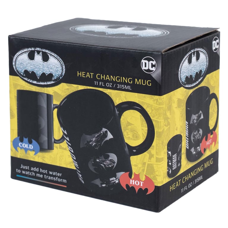 Batman Heat Changing Mug - Thermal Design Transfers to Batmobile Hot/Cold Change