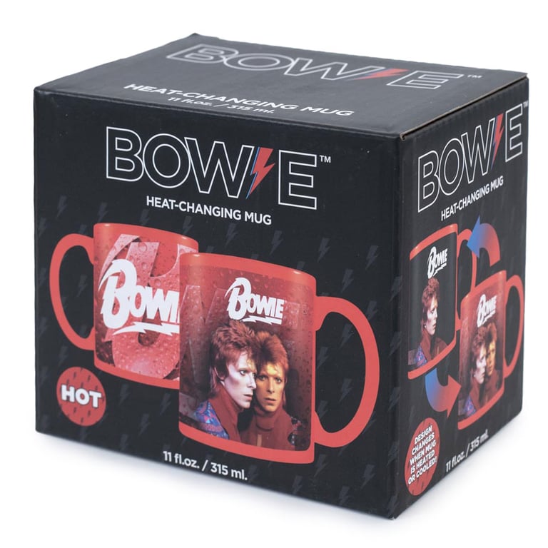 David Bowie Heat Changing Mug - Ceramic, Hand Wash Only, Heat Sensitive Design