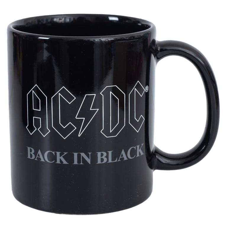 AC/DC Back In Black Coffee Mug & Sock Gift Set - Rock Out Merchandise