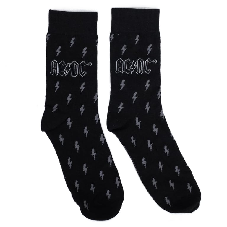 AC/DC Back In Black Coffee Mug & Sock Gift Set - Rock Out Merchandise