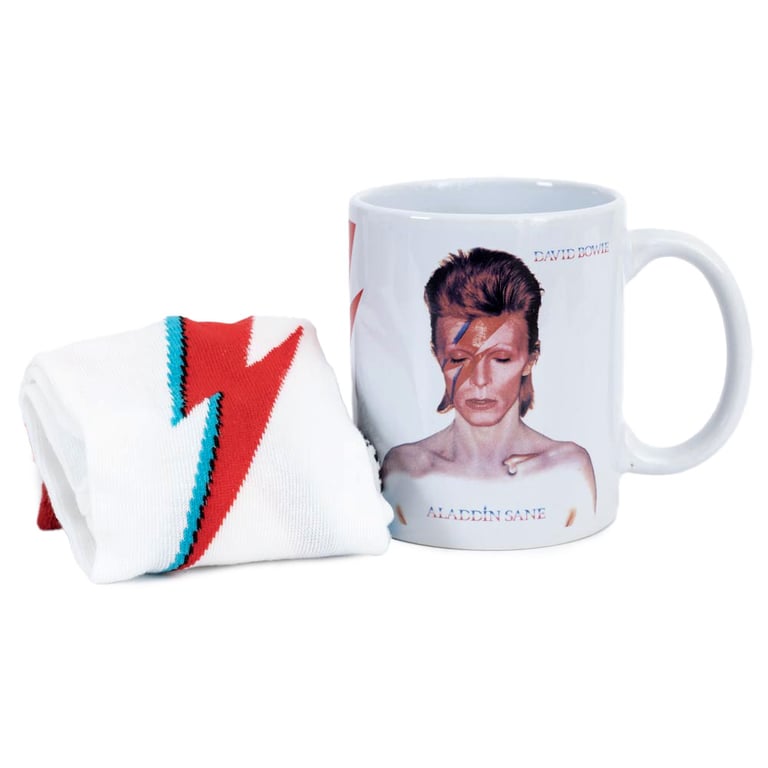 David Bowie Aladdin Sane Mug & Sock Gift Set - Iconic Rock Legend Design