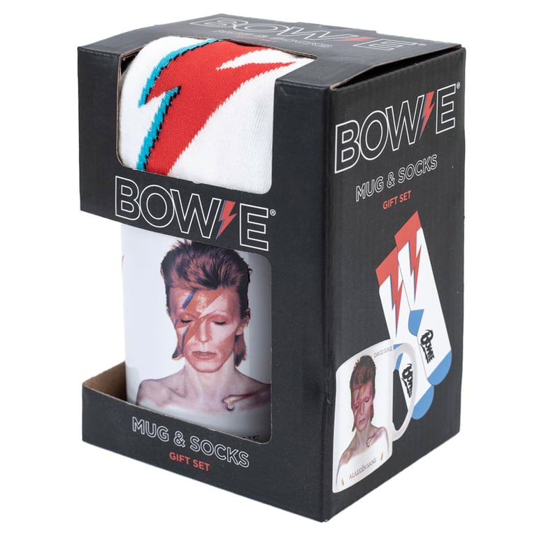 David Bowie Aladdin Sane Mug & Sock Gift Set - Iconic Rock Legend Design