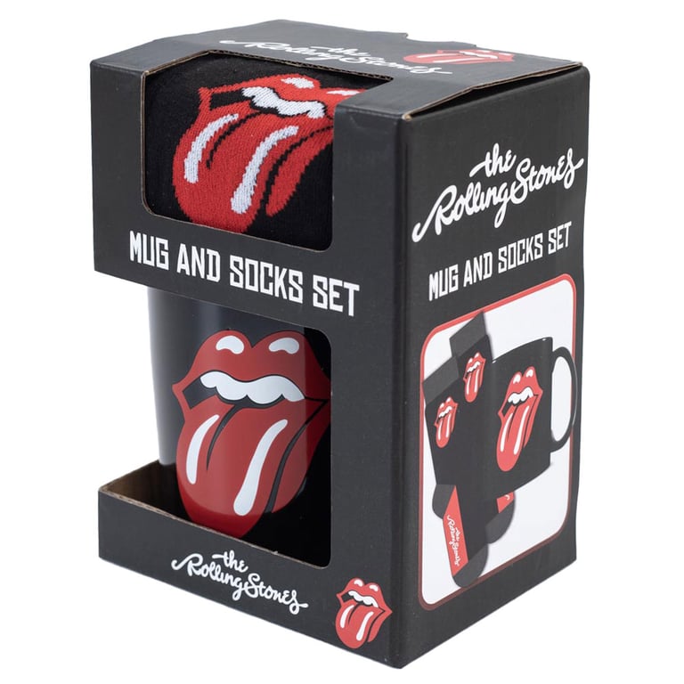 The Rolling Stones Mug & Sock Set - Legendary Rock Style Gift for Coffee Lovers