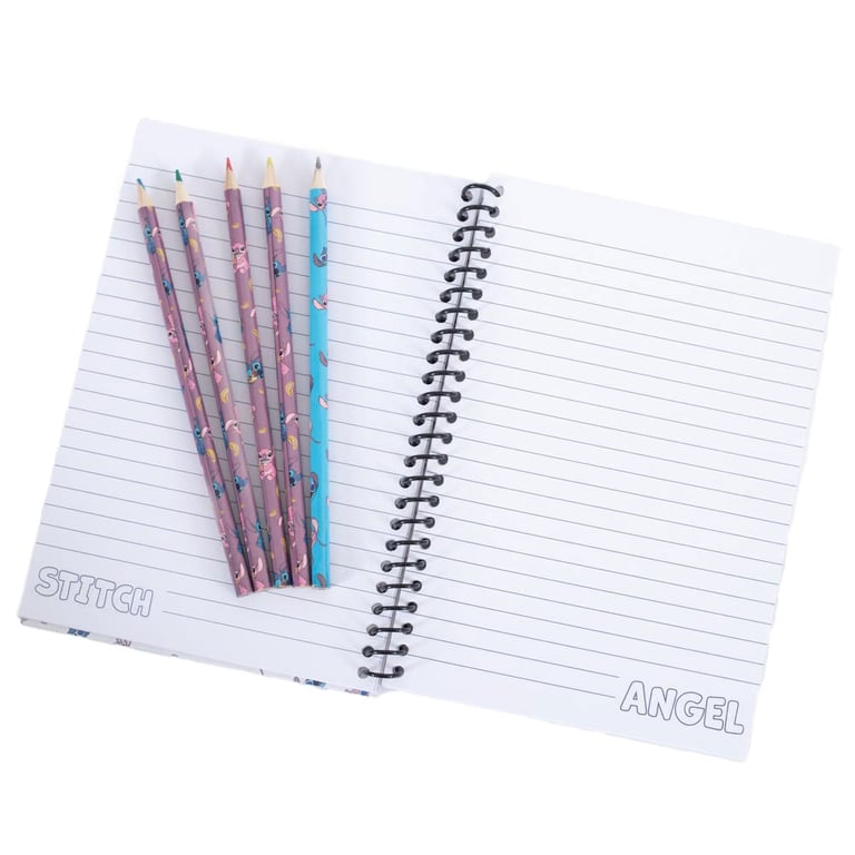 Lilo & Stitch Deluxe 11-Piece Bumper Stationery Set with Wiro Notepad and Colouring Pencils
