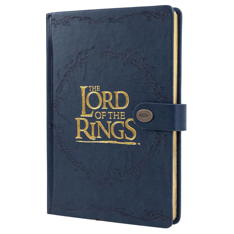 The Lord of the Rings Premium A5 Notebook with Elvish Inscription and Magnetic Closure
