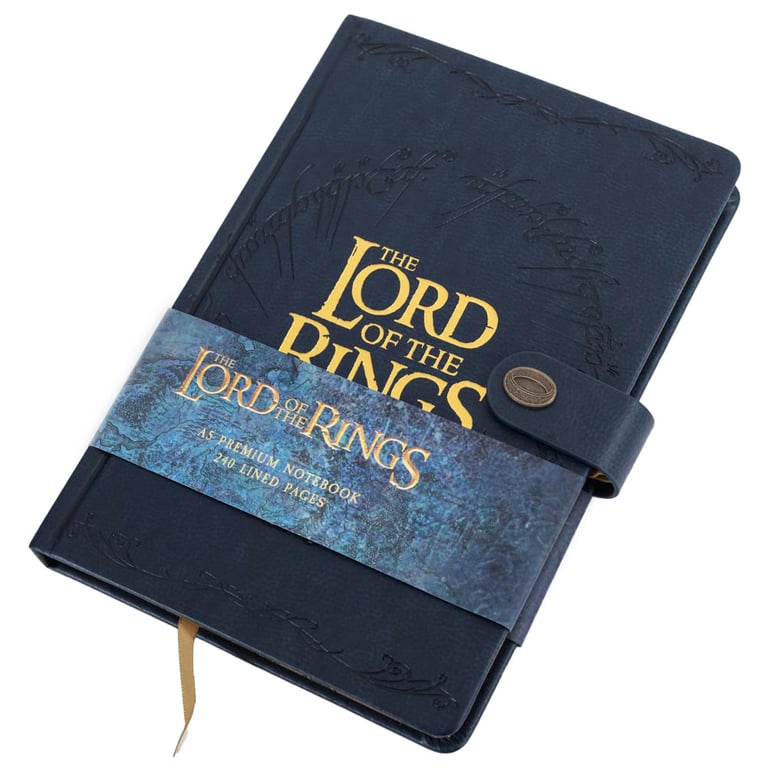 The Lord of the Rings Premium A5 Notebook with Elvish Inscription and Magnetic Closure