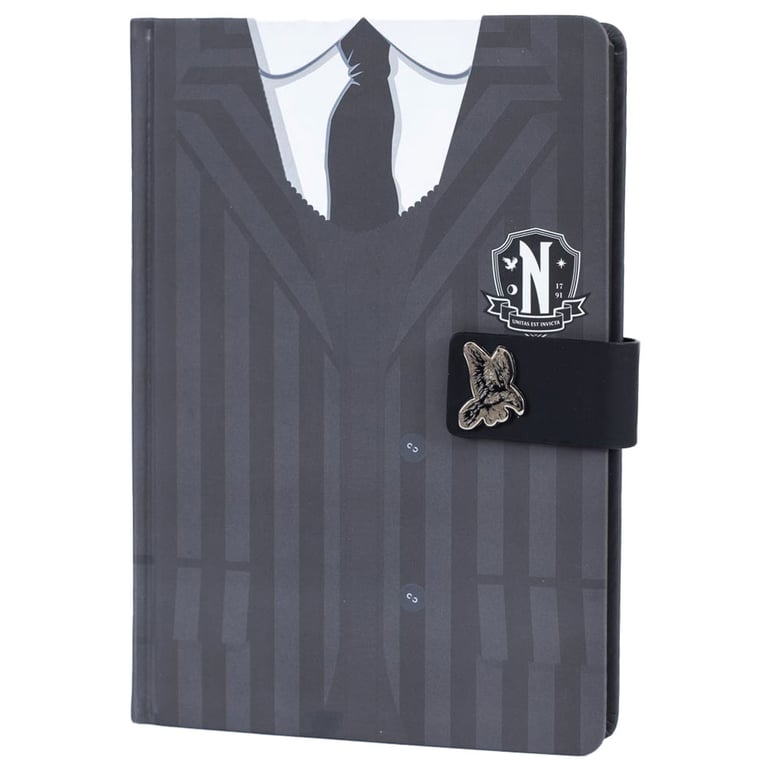 Nevermore Academy Premium A5 Faux Leather Notebook with Magnetic Closure and Bookmark