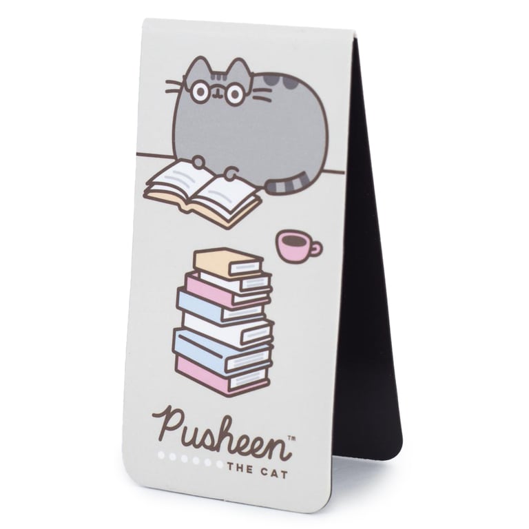 Pusheen Magnetic Bookmark - Cat Reading Companion Book Marker