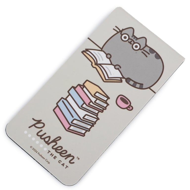 Pusheen Magnetic Bookmark - Cat Reading Companion Book Marker