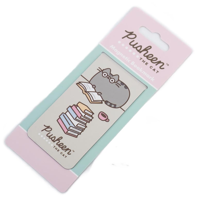 Pusheen Magnetic Bookmark - Cat Reading Companion Book Marker