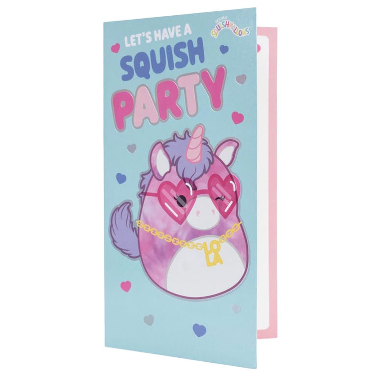 Squishmallows Unicorn Birthday Card - Colourful Gloss Finish with Envelope