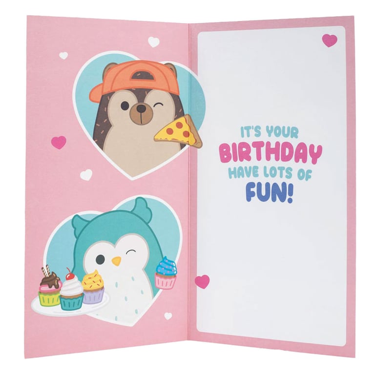 Squishmallows Unicorn Birthday Card - Colourful Gloss Finish with Envelope